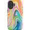 Rainbow Marble by Etta Vee iPhone 16 Plus Magsafe Impact Case